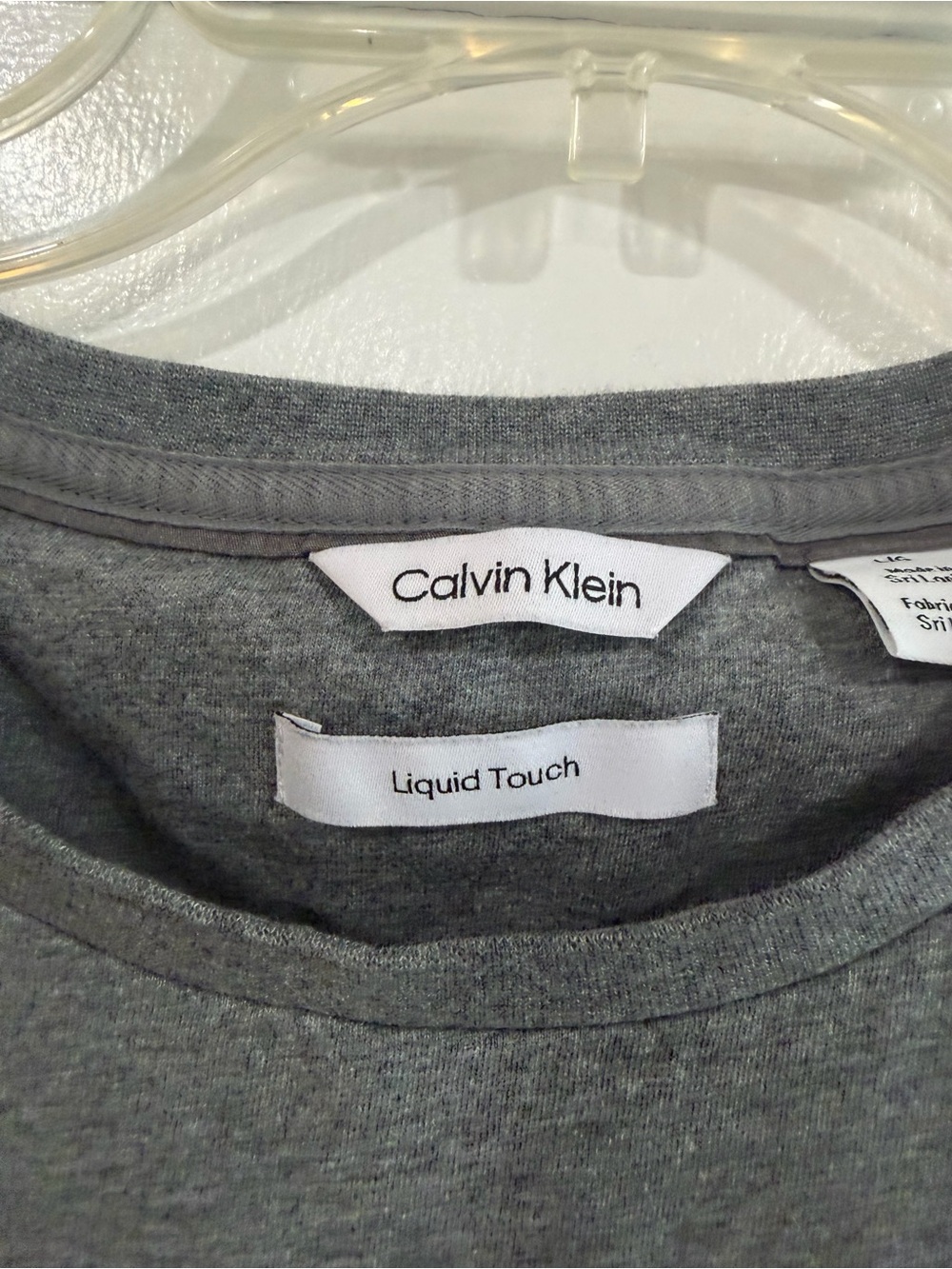 Calvin Klein Men's Short Sleeve Crewneck T-Shirt in Heather Gray - Picture 2 of 7
